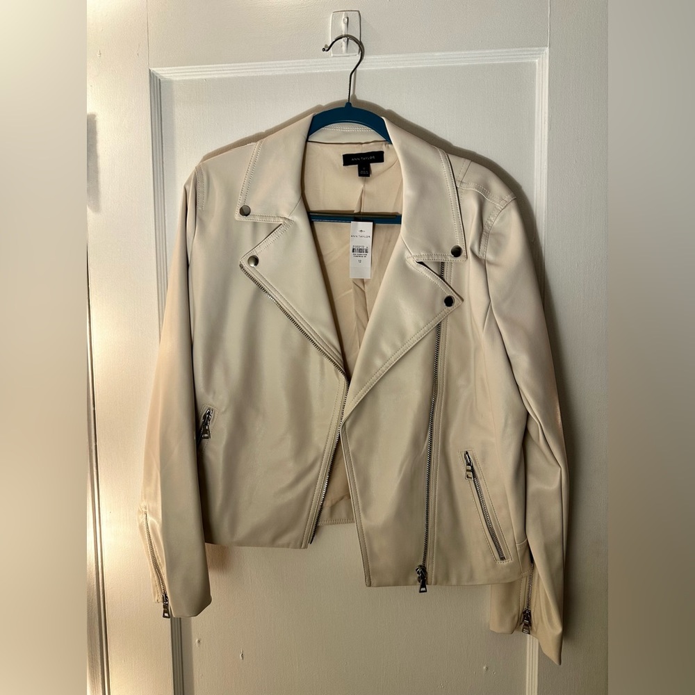 NWT Ann Taylor leather jacket